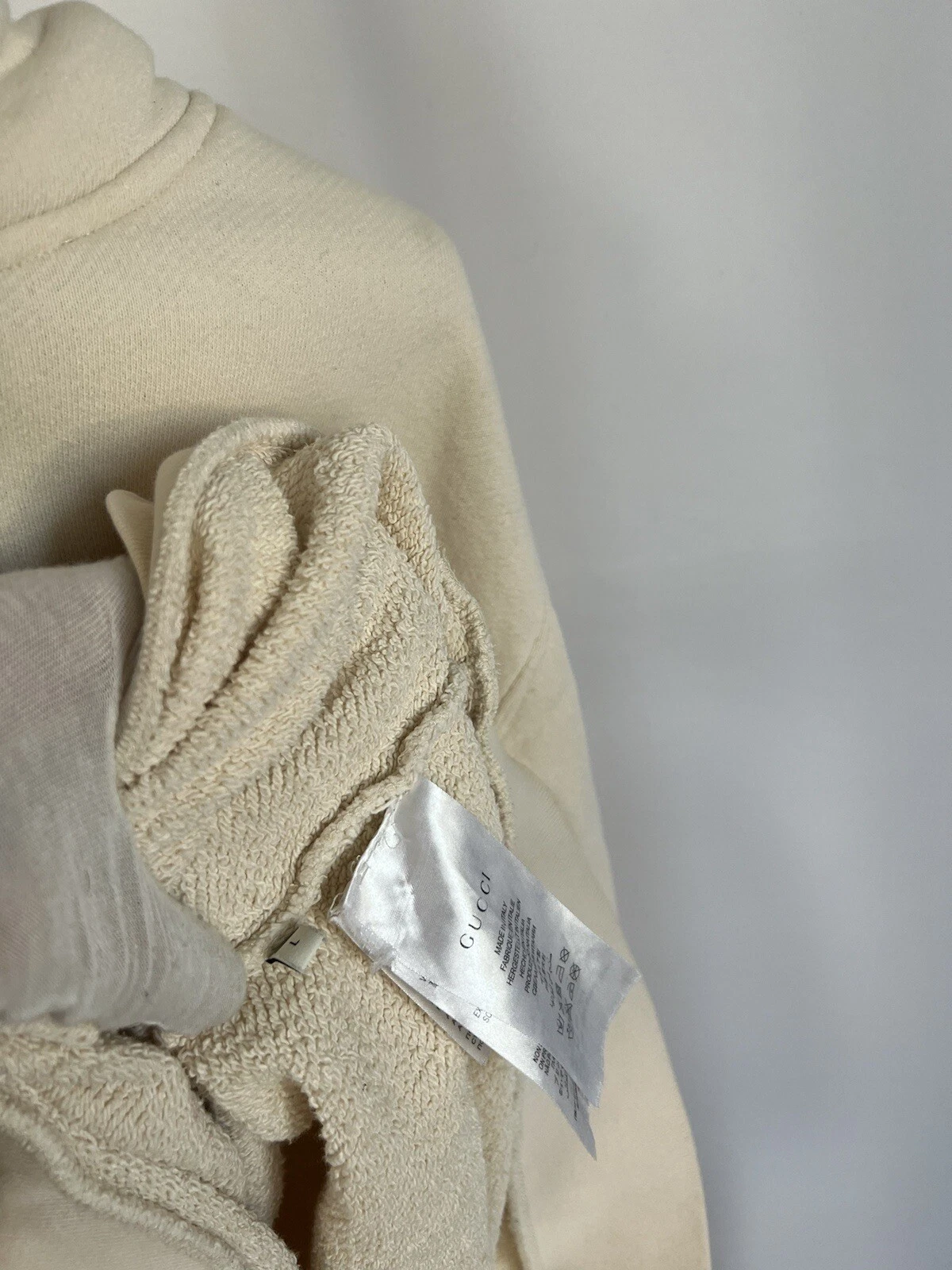 Felpa con cappuccio Gucci taglia L stampa grafica lusso originale