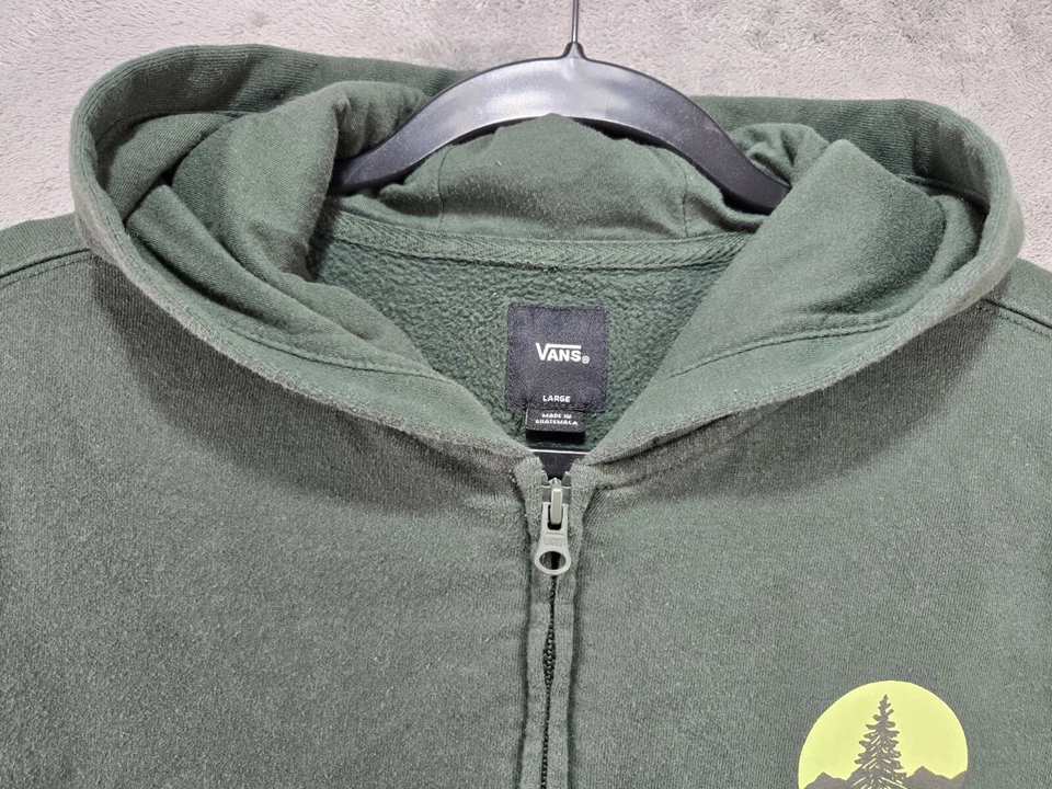 Vans Chaqueta Niños Grande Verde Fuera de la Pared Sudadera con Capucha Logo Skateboarding  Foto 2 de 4