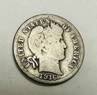 1916-S Barber 90% Silver Dime F-VF As Shown # BSD 1916 S F-VF A S