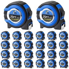 24 Pack 25FT Tape Measure 1" Wide Retractable Locking Measuring