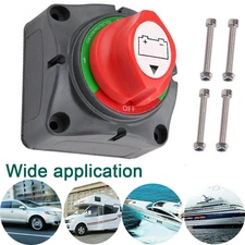 For Car SUV RV Marine Boat Battery Isolator Disconnect Rotary Switch Cut On/Off