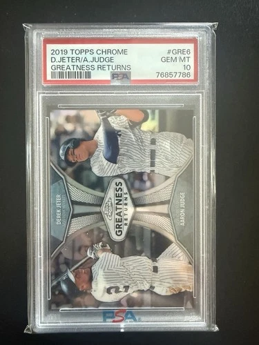 2019 Topps Chrome - Greatness Returns Derek Jeter Aaron Judge #GRE-6 PSA 10