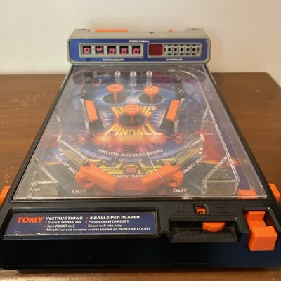 1979 Tomy Vintage Atomic Arcade Tabletop Pinball Machine Untested Working