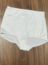 Vintage Just My Size By Leggs Nylon White Panties Silky Briefs 0970 7X Mod. Sz11