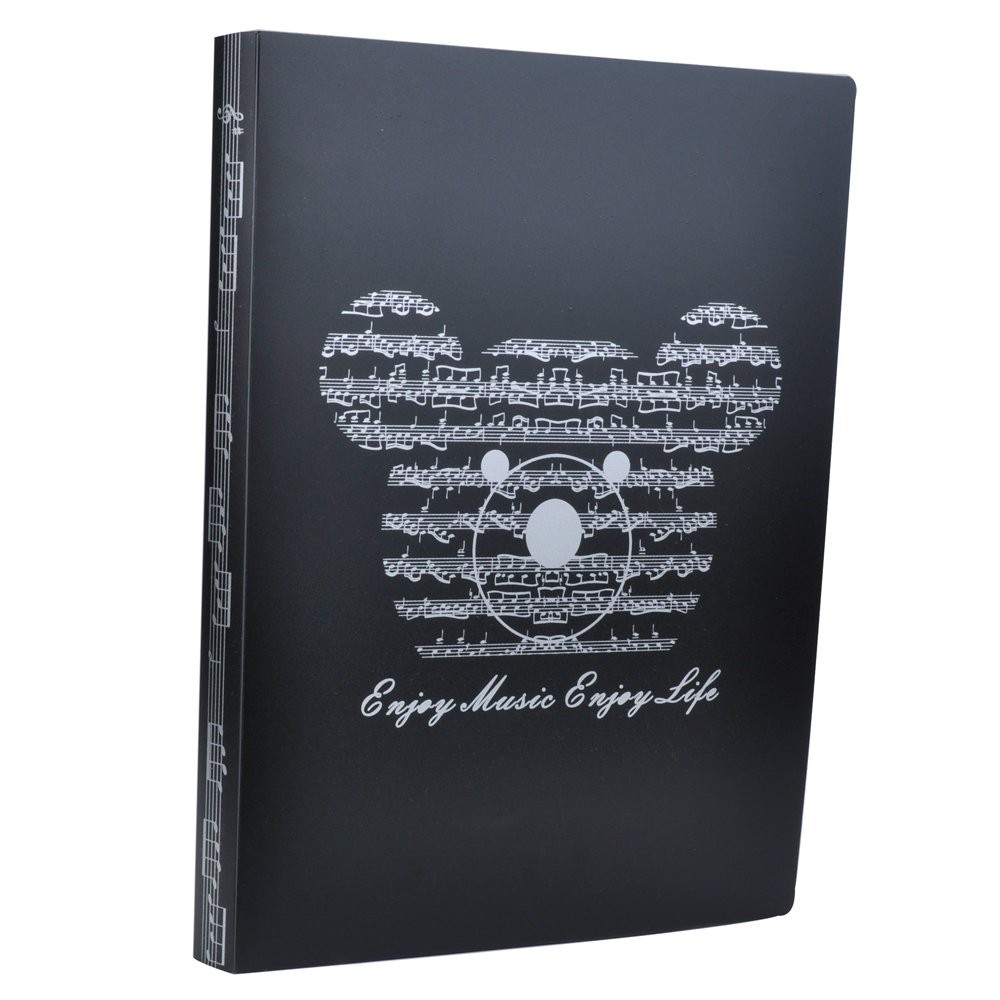 Cahier de musique porte-partition A4 avec pochettes plastique transparentes pour feuille