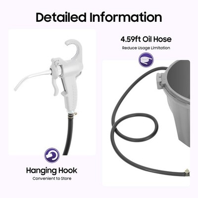 Handheld Oiler Bucket Oil Gun Kit Lubricator of Pipe Threader Threading Machine