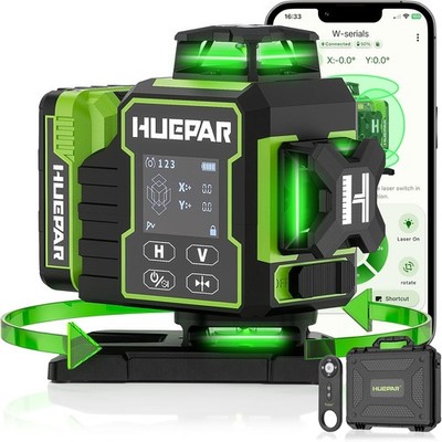 Huepar Laser Level 360 Self Leveling 4D 16 Lines Bluetooth