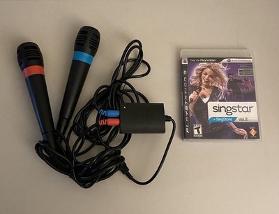 SingStar Vol. 2 PlayStation 3 PS3 & Microphones 2-Pack w/ USB Adapter