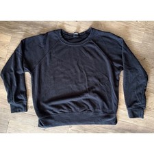 Circle X Mens Black Crewneck Raglan Sweatshirt Fleece Pullover
