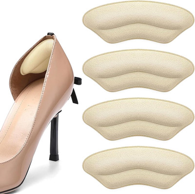Heel Pads for Shoes, 2 Pairs Self-Adhesive Heel Grips & Protectors - Non-Slip Cu