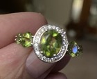 Oval Peridot Ring: Natural Green Gemstone, Sterling Silver, August Birthstone — photo 2