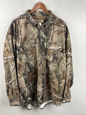 Russell Outdoors Realtree Camo Shirt Mens 3XL Work Chore Pocket Tree Button Down - Image 1 of 4