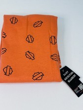 Harley Davidson Baby Blanket Reversible Black Orange Logo Motorcycle