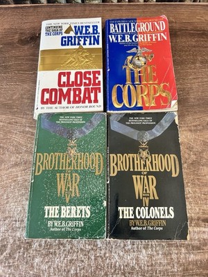 Lot of 4 W.E.B. Griffin Books: Paperback- Free Shipping (0745)