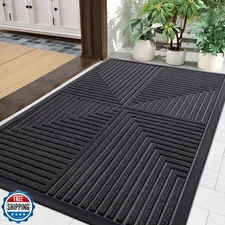 Arotive Front Door Mat Indoor Outdoor Entrance, Heavy Duty Non-Slip Rubber Do