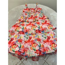 SHEIN Floral Tiered Maxi Dress Womens Size M Multicolor Ruffle Sundress NEW!