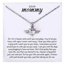 Mama of an Angel Baby Necklace, Miscarriage Gift for Loss Medium, silver