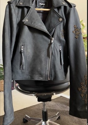 Leder Bikerjacke der Marke  Tigha  Damen Gr.M