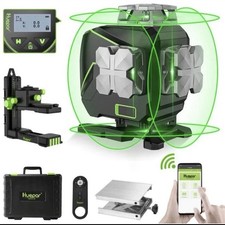 Huepar S04CG CrossLine Laser Level 4*360 4D 16 Line Bluetooth Remote control LCD