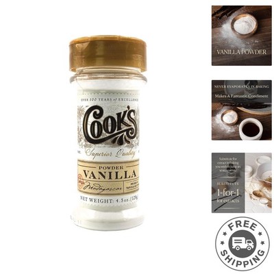 Revolutionary Cook's Vanilla Powder 4.5 oz - No Alcohol, All Fresh Flavor