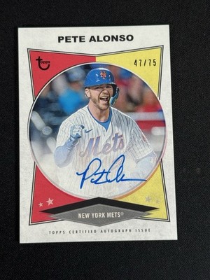 Pete Alonso 2023 Topps Brooklyn Collection AUTO /75 NY METS BALTIMORE ORIOLES