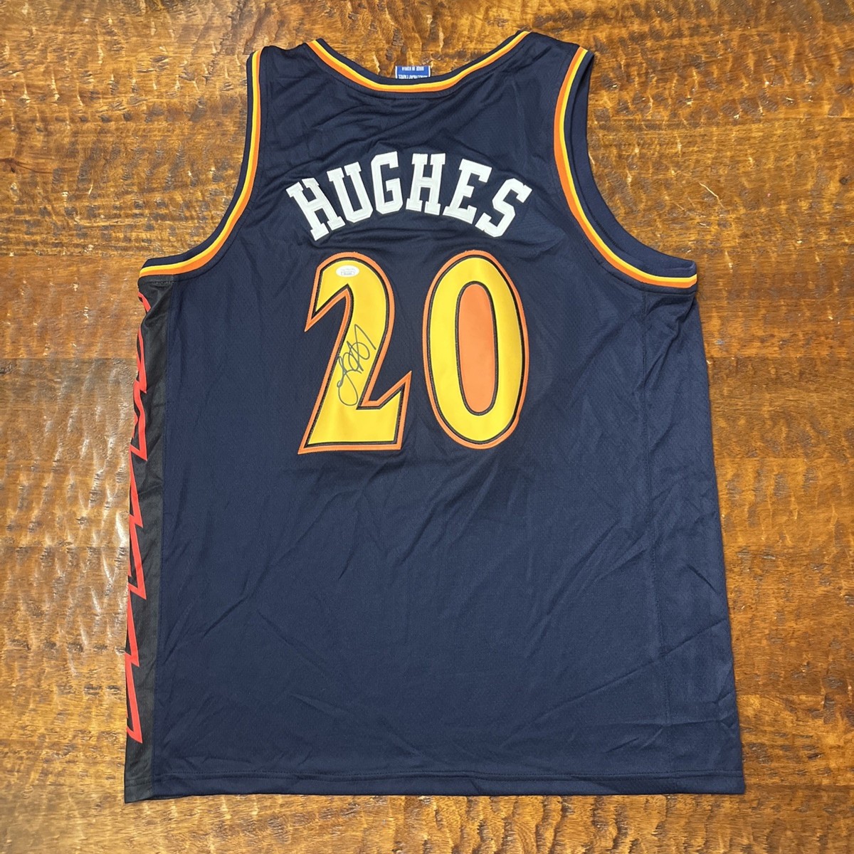 【実着用サイン入り】ウルブス ライアン アイヌーリ #3 ユニフォーム Larry Hughes Signed Golden State Warriors Jersey JSA Coa