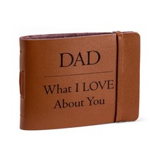 What I Love About You Dad Fill-in Book, Personalized Leather Journal Classic