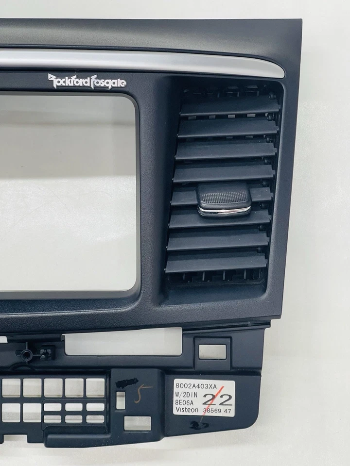 08-15 Mitsubishi Lancer Evolution 10 Evo X Radio Bezel Trim w/ Vents 2008-2015 — 第 2/4 张图片