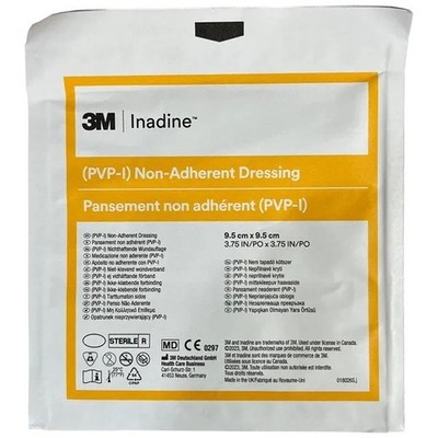 Inadine 9,5 cm x 9,5 cm nicht haftende antimikrobielle Wundauflagen x 5