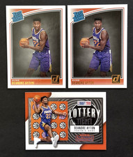 2018 Deandre Ayton Rookie Lot x3 Donruss Rated Rookie #157 + Contenders #1