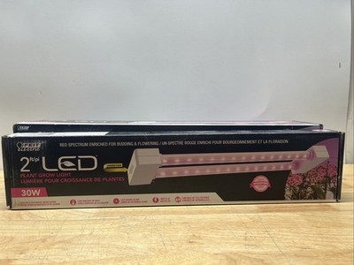 4 FEIT 2 ft. 2 Light 30 Watt LED Grow Light Fixture Hydroponic or Soil, Linkable