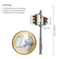 Ampelset Für Modelleisenbahn H0/00 – Inkl. 3 Fußgängerampeln, Bedienfeld & Widerstände, Mit LED, 3 V