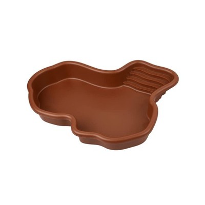 Reptile Bathing Pool Extra Large Brown with Ramp for Gecko Snake Turtle Lizard