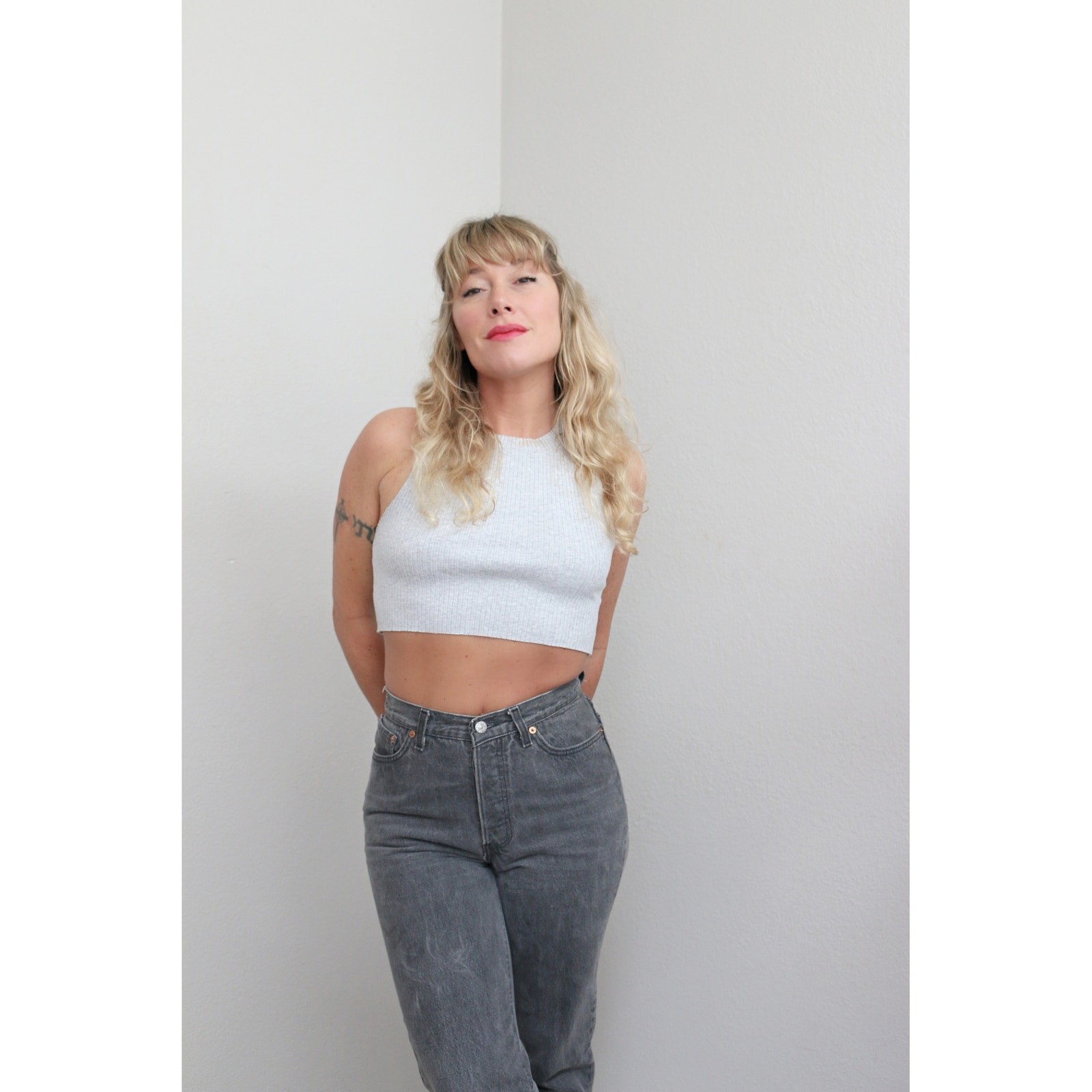 1990's Vintage Levi's 17501 USA Made Gray Mom Jeans Women's XXS XS 25" 26" Waist image 7