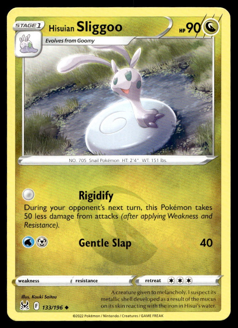 Hisuian Sliggoo 133/196 Pokemon Card Lost Origin Uncommon 90 HP LP IT