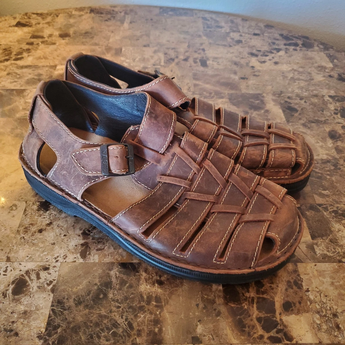 Leather Fisherman Sandals for Men for sale | eBay display picture 1