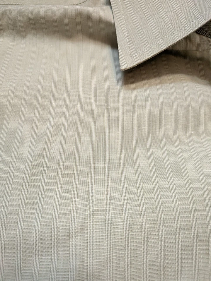 Camisa de vestir vintage Burberrys London texturizada verde pálido hecha en EE. UU. 15,5-34 Foto 4 de 4