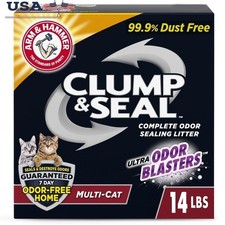 Clumping Cat Litter Multi-Cat Odor Sealing Dust Free Easy Scooping 14 lb New 1.46 per pound