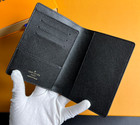 Louis Vuitton Monogram Passport Cover Holder Wallet Black Canvas — photo 4