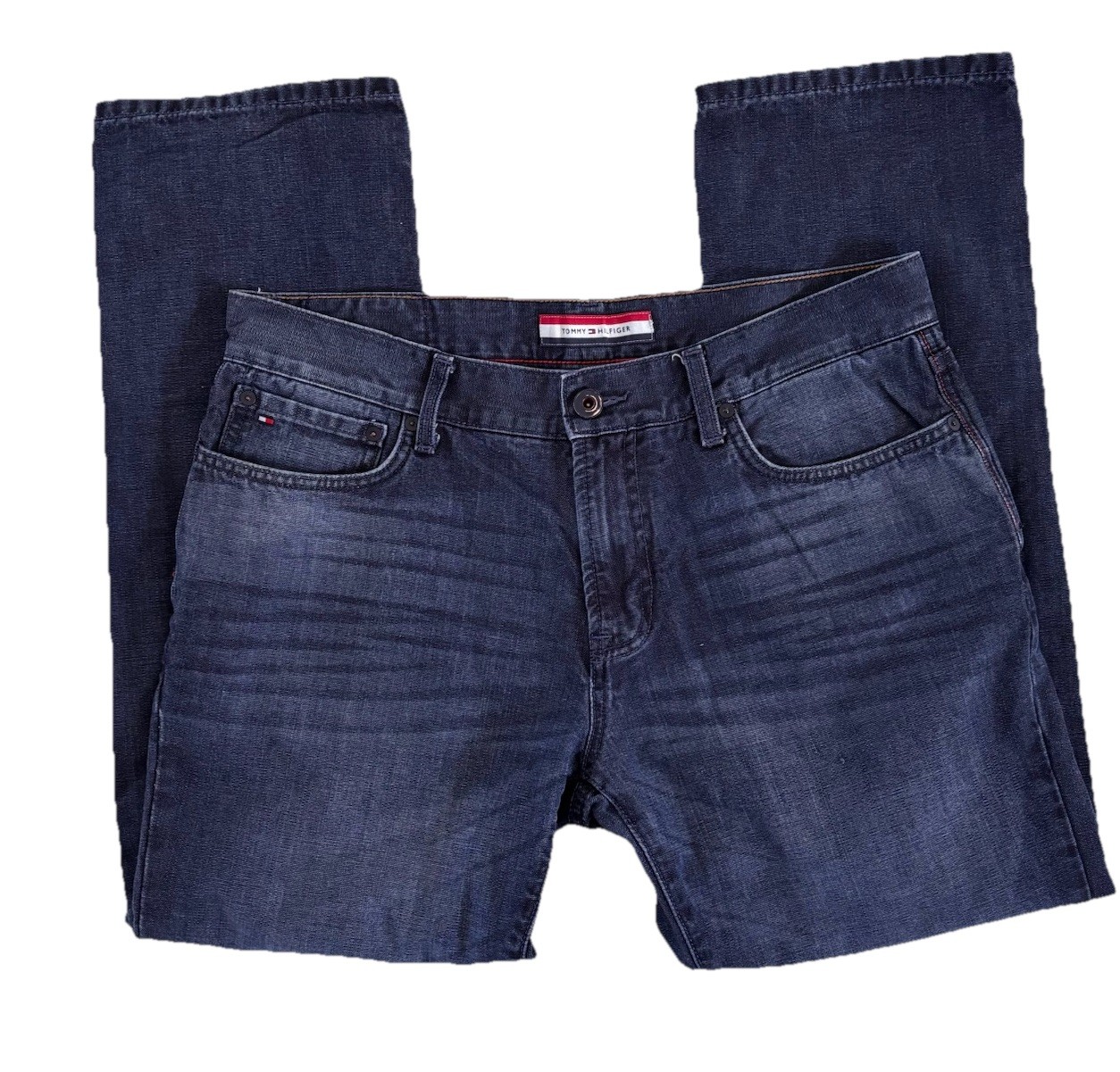 Tommy Hilfiger Men’s Dark Wash Straight Jeans Size 34 thumbnail 3