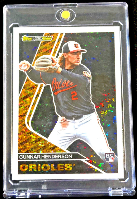 Gunnar Henderson Black Shimmer Gold Foil Refractor Rookie RC Topps