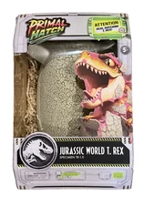 NEW IN BOX Jurassic World Primal Hatch Interactive T Rex Dinosaur Egg Figure Toy
