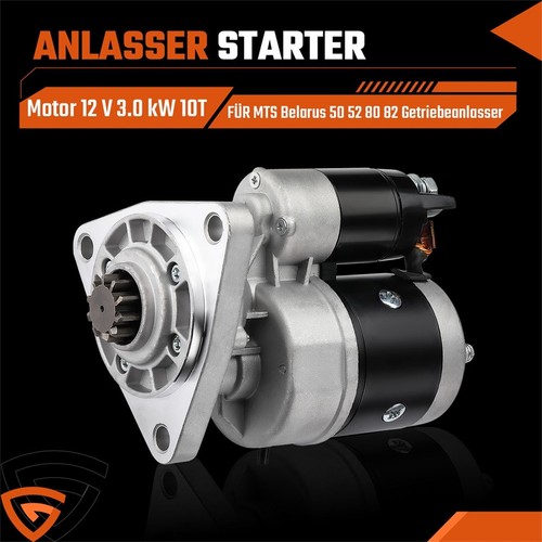 Starter Anlasser Getriebestarter 12V 3kW 10 Zahnezahl für Belarus MTS 50 52 80 - Bild 2 von 11
