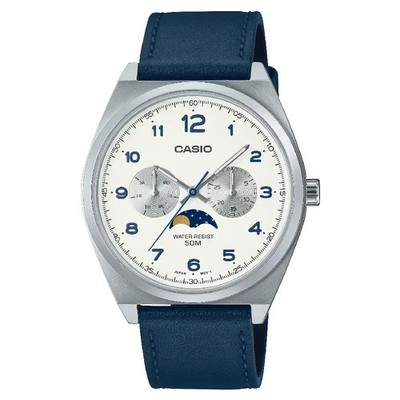 CASIO カシオ腕時計 ムーンフェイズ　MTP-M300L-7A Casio MTP-M300 Series MTP-M300L-7A White Dial Moon Phase New Men's