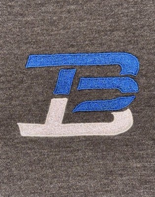TB12 Logo 3/4 Zip Pullover Tom Brady Men s Size Large Gray 60% Cotton