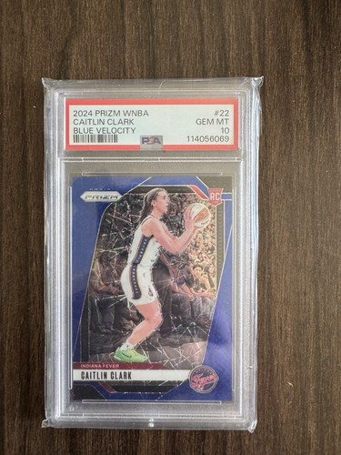 2024 Panini Prizm WNBA Caitlin Clark #22 Blue Velocity Prizm (RC)