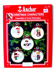 Anchor Christmas Characters Cross Stitch & Punch Embroidery Pattern Booklet