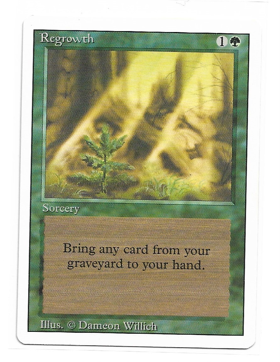 Magic the Gathering ~ MTG ~ 1x Regrowth ~ 3rd Edition ~  MP ~ REVISED