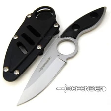 7" TACTICAL MILITARY COMBAT FIXED BLADE NECK KNIFE w/ SHEATH BOOT POCKET CAMPING
