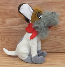 Genuine Walt Disney Oliver  Company "Dodger" 7" inch Bean Bag Plush Dog